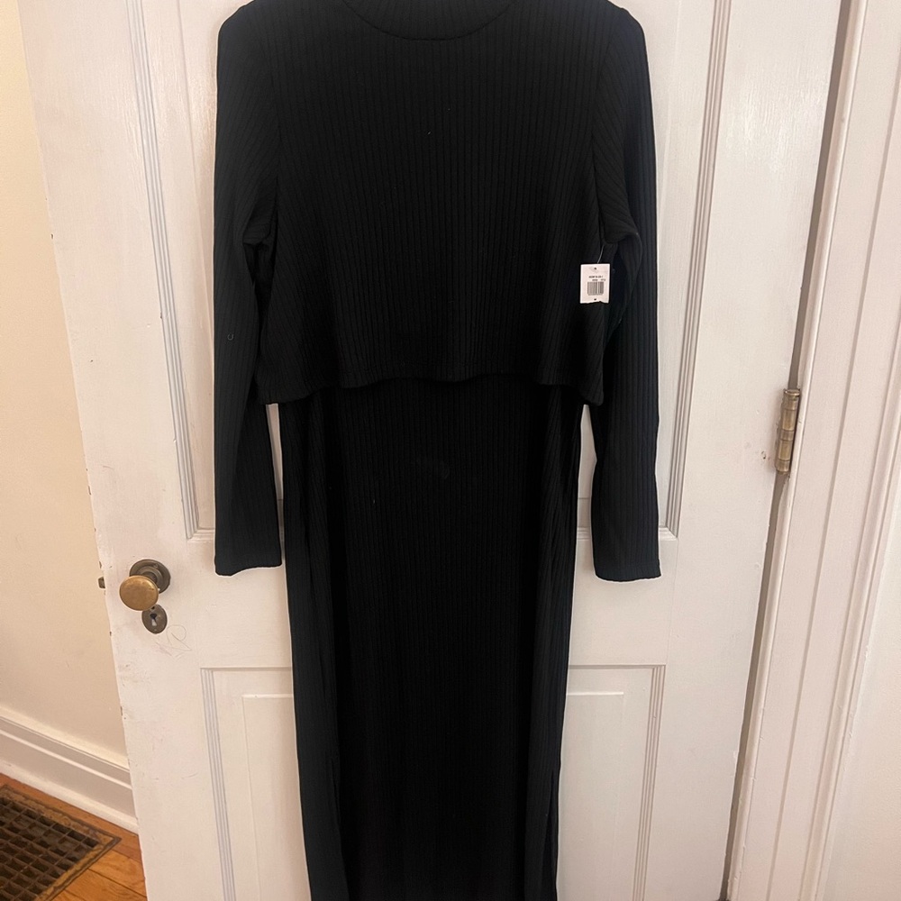 Old Navy Black Midi Dress